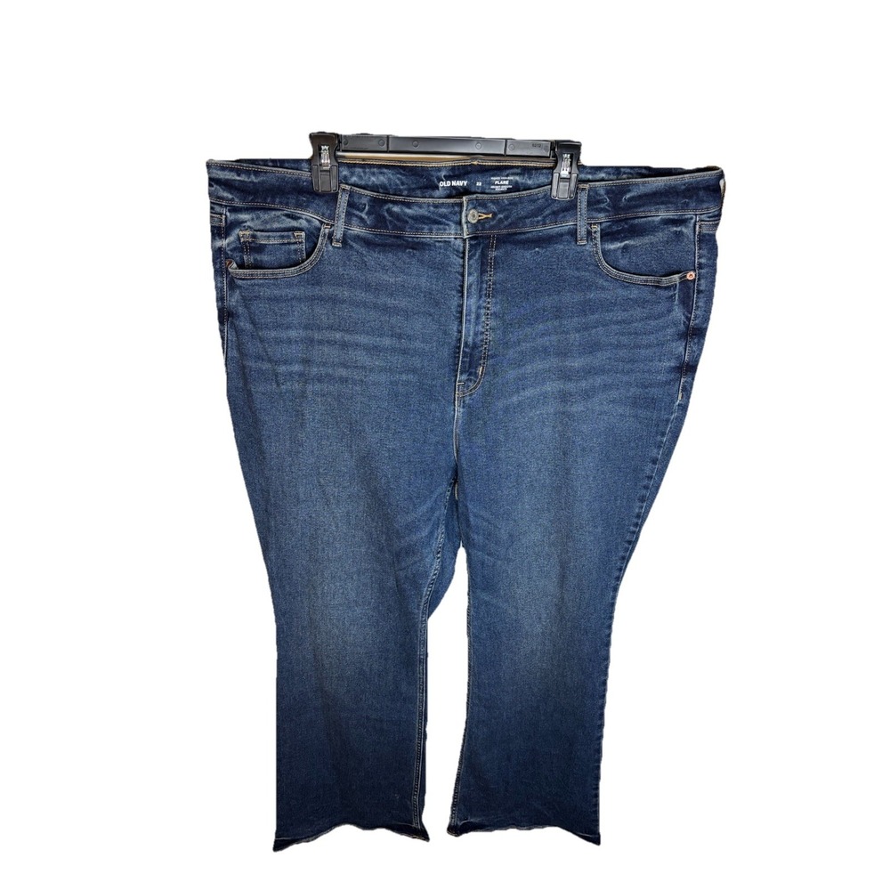 Old Navy Flare High Rise Jeans Women Size 22 Plus Blue Denim